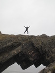 SX13376 Marijn jumping on Devil's bridge at Worms head.jpg